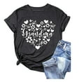 thumbnail image 1 of WEAIXIMIUNG T-Shirt Décontracté d'Été pour Femmes à Col Rond avec Lettres Anglaises Imprimées, Manches Courtes Colorées, Saint-Valentin, 1 of 2