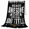 thumbnail image 2 of Accountant Awesome Job Title Quote in Bold Distressed Typography Style for Accountants, Calculator Office Scene, Cozy Flannel Blanket for Office and Bedroom, Appreciation Gift, Clever Home Decor, 2 of 9