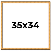 35x34 Frame Gold Rustic Solid Wood Picture Frame | 1.25 Inch Wide Moulding | Rustique Gold