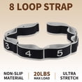 thumbnail image 2 of Unique Bargains Stretch Strap for Yoga Stretching with 8 Loops for Stretching  Gray, 2 of 8