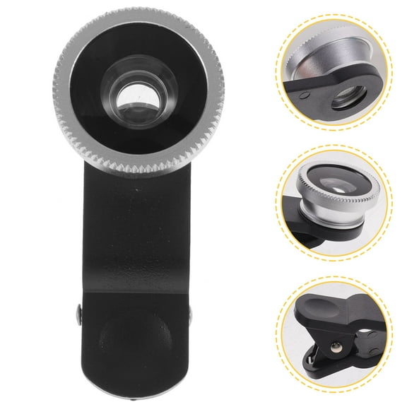 unbranded Fisheye Macro Wide Angle Lens for Phone Camera Silver