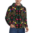 thumbnail image 2 of Naloa Mexican Flower 2 Men's Casual Hooded Collar Drawstring Hoodies Pullover Sweatshirts Casual Long Sleeve Shirts-4X-Large, 2 of 7