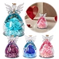 thumbnail image 7 of Natural Immortal Flowers Valentines Day Gifts, Angel Figurines Glass Cover with Preserved Forever Real Rose, Glowing Love Decorations Romantic Angel Flowers Gifts for Women, 1Pc(Blue,3.9x3.9x5.9"), 7 of 7