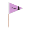 thumbnail image 1 of Jeu d'Échecs Noir Cure-Dent Triangle Toppers de Cupcake Drapeau, 1 of 3