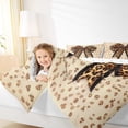 thumbnail image 4 of Homewish Cartoon Bow Knot Queen Comforter Set,Leopard Print Bowtie Bedding Sets,Brown Black Bedding Comforter Set For Kids,Breathable Home Decor Reversible,3 Pieces, 4 of 8