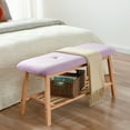 thumbnail image 6 of Tufted Fabric Bench Ottoman Bench, Purple, 6 of 6