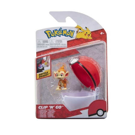 Pokemon Clip ‘N’ Go Chimchar and Poke Ball - Includes 2 inch Battle Figure and Poke Ball Accessory