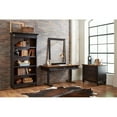 thumbnail image 2 of Beaumont Lane 4 Shelves Traditional Wood Bookcase in Distressed Black, 2 of 5