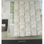 Tahari Home Cognac Damask Medallion Fabric Shower Curtain