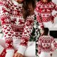 thumbnail image 2 of Suéteres navideños de invierno 2024 para mujer, jerséis casuales suaves con cuello redondo y manga larga, jersey de punto con estampado integral, look navideño para mujer, 2 of 5