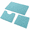Aqua Blue-17"x24"+20"x32"+U Shape 20"x24", variant on Aqua Blue 17"x24"+20"x32"+U Shape 20"x24" 3-Piece Chenille Bathroom Rug Set