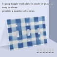 thumbnail image 3 of Yayeee Toggle Light Switch Wall Plate 2-Gang 4.56"x4.48" Decorative Outlet Cover, Blue Plain, 3 of 7