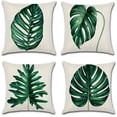 thumbnail image 3 of Matsuzay Fundas de cojines de hojas de lino para un ambiente relajante Fundas de cojines de sofá elegantes Funda de almohada cómoda Estilo 4 Type3 NO3, 3 of 6