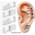thumbnail image 3 of 4 Count Self Ear Piercing Gun Kits inside Piercing Earrings Disposable Safety 1/100 With Moment Tool With Ear Stud Pierce Kit 253+516, 3 of 5