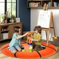 thumbnail image 3 of ZENELESS Kids Rug,Basketball Print Children Area Rug,Non Slip Playmat Carpet for Playroom Children Toddlers Bedroom(47" Diameter Circle), 3 of 10