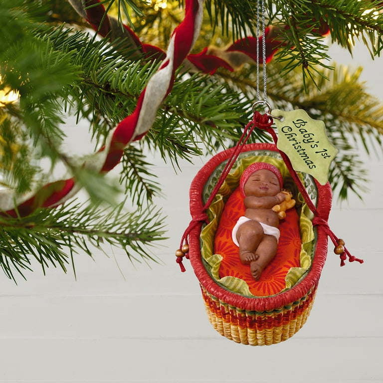 Hallmark Ornament 2018 Baby's First Christmas, African American