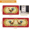 thumbnail image 4 of Farmhouse Kitchen Rugs and Mats Set of 2, Farm Red Rooster Kitchen Rug, Washable Non Skid Floor Mat for Home Kitchen Decor - 17x29 and 17x47 Inch, 4 of 6
