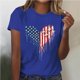 thumbnail image 1 of TaTaai Womens Independence Day Printed Casual Tops Round Neck Short Sleeve Pullover T Shirts Soft Lightweight Comfy Fashion Daily Holiday Party Outfits Gift, 1 of 5