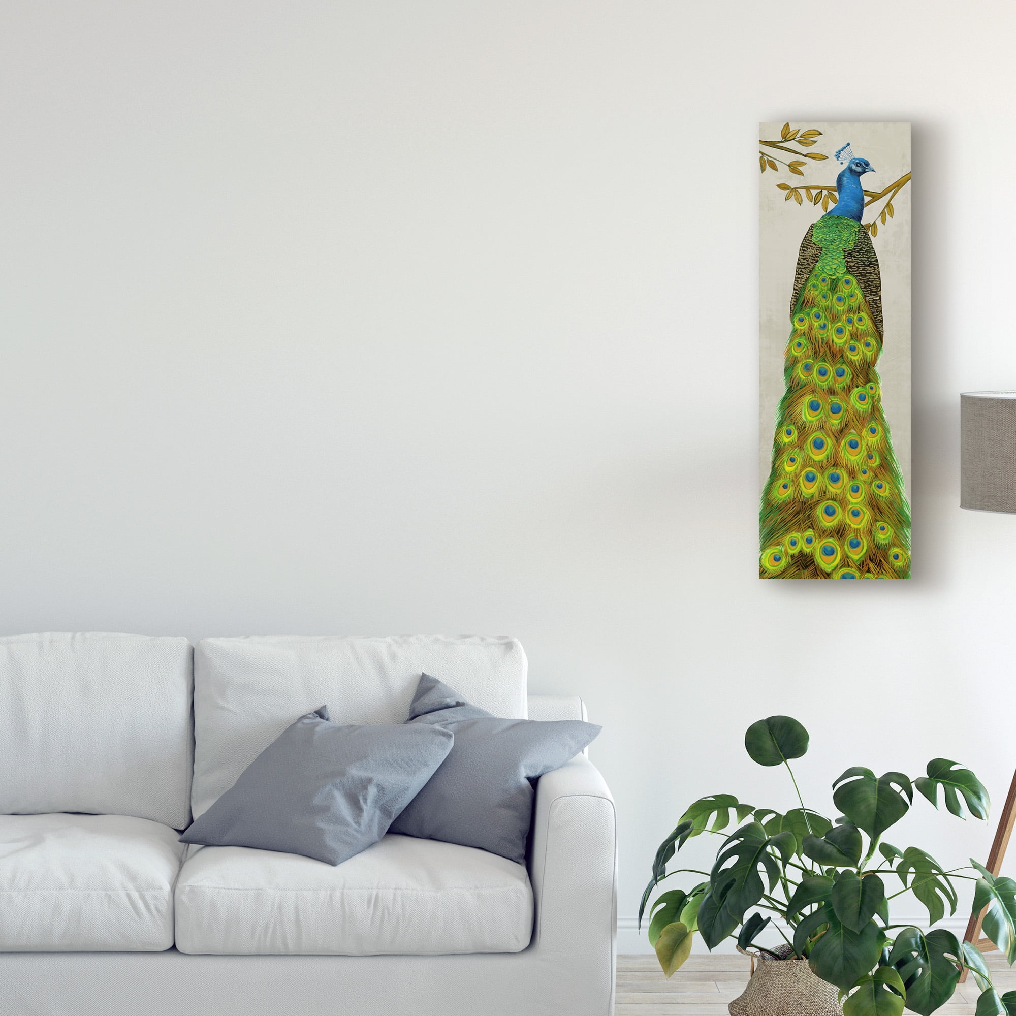 Trademark Fine Art 'Vintage Peacock I' Canvas Art by Melissa Wang