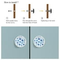 thumbnail image 4 of 4 Pcs Watercolor Snowflakes Knobs for Kitchen Cabinet Cupboard Dresser Bookcase Drawer Pulls Handles Round Home Decor, 4 of 5