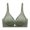 Green(New), variant on Women's Bra,Solid Color Back-Closure Adjustable Straps Mesh Panel Lightweight Breathable Comfortable Wire-Free Bra