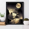 thumbnail image 4 of Waterfall Forest Landscape 5D Diamond Art Kits for Adults,Moonlight Diamond Painting Kits for Beginners,DIY Full Drill Diamond Dots with Gem Art Kits for Home Decor 12x16 inch, 4 of 6