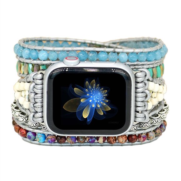 Boho Beads Watch Band Charm Bracelets Beaded Watch Bracelet Band Braided Watch Strap Band Compatible for iWatch