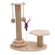 thumbnail image 1 of Poste Rascador Para Gatos, Poste Rascador De Cuerda De Sisal Multifuncional, Base De Madera Resistente, Color Madera Natural Con Bola Colgante Para Gatos De Interior, 1 of 7