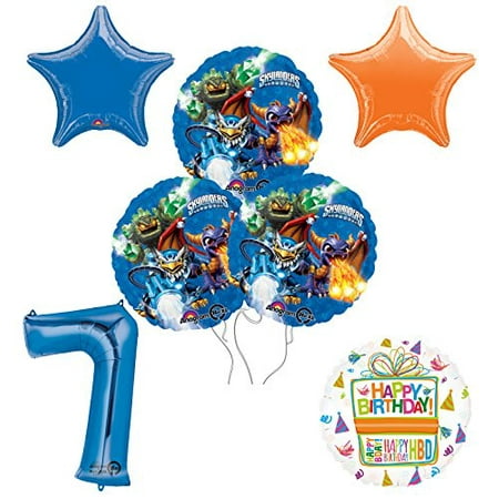 Skylanders 7th Birthday Party Supplies and Balloon Decoration Bouquet Kit