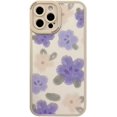 thumbnail image 2 of Case Compatible for iPhone 13 Pro Max, Spring Flower Floral Design for Women Girl Shockproof TPU Bumper Cover for iPhone 13 Pro Max (6.7 inch), Purple Flower, 2 of 14