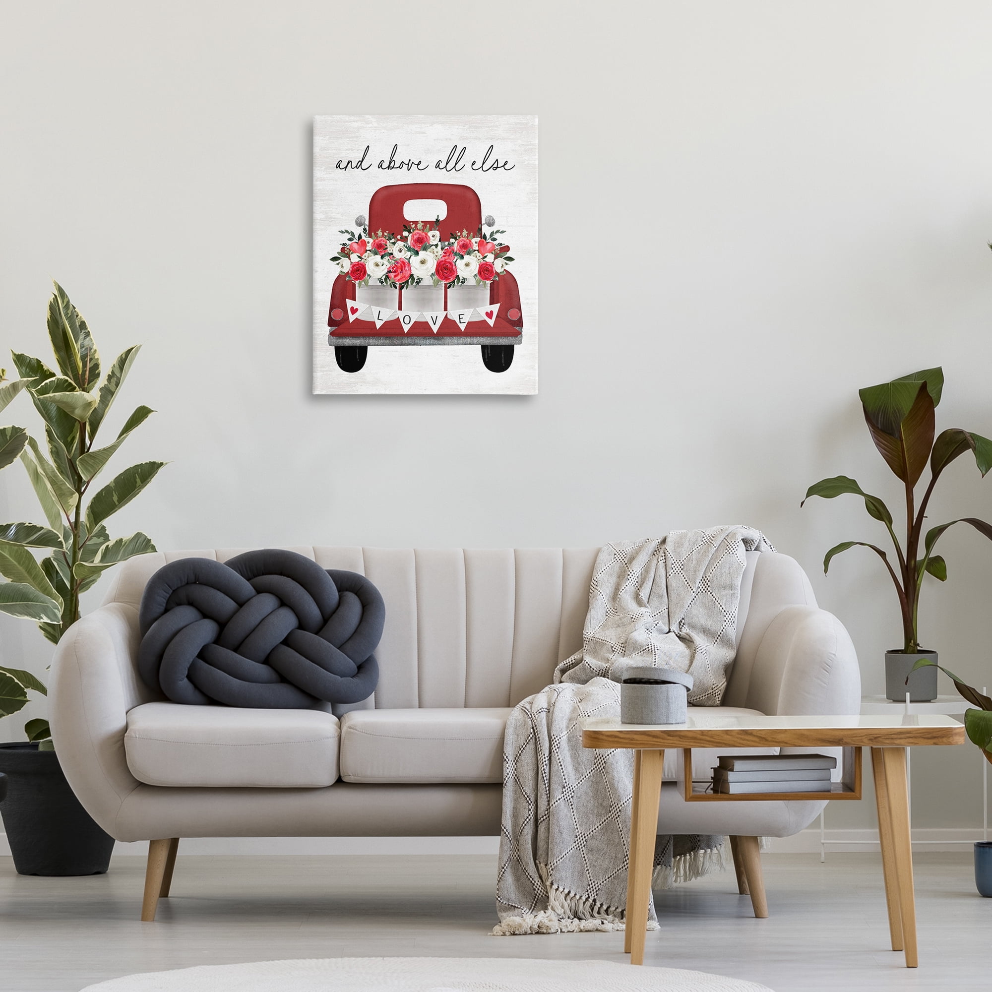 Stupell Industries Love Above All Else Transportation Painting Gallery Wrapped Canvas Art Print Wall Art, 24 x 30