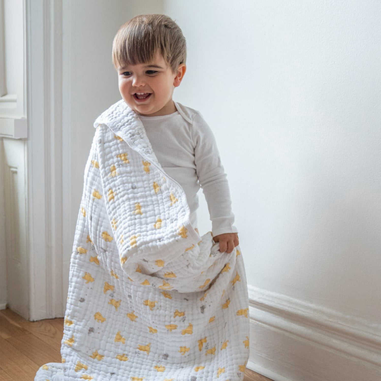 aden + anais x Disney Baby, Cotton Muslin Baby Blanket, Winnie + Friends, Unisex, Infants