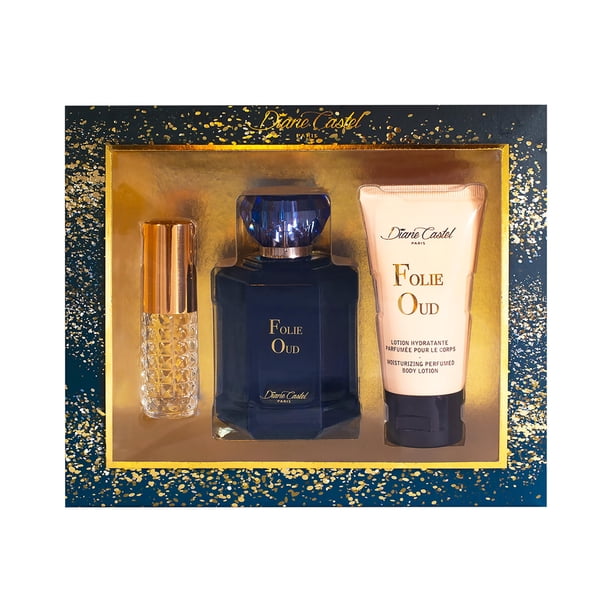 Set de Regalo Perfume y Loción Corporal Diane Castel Folie Oud