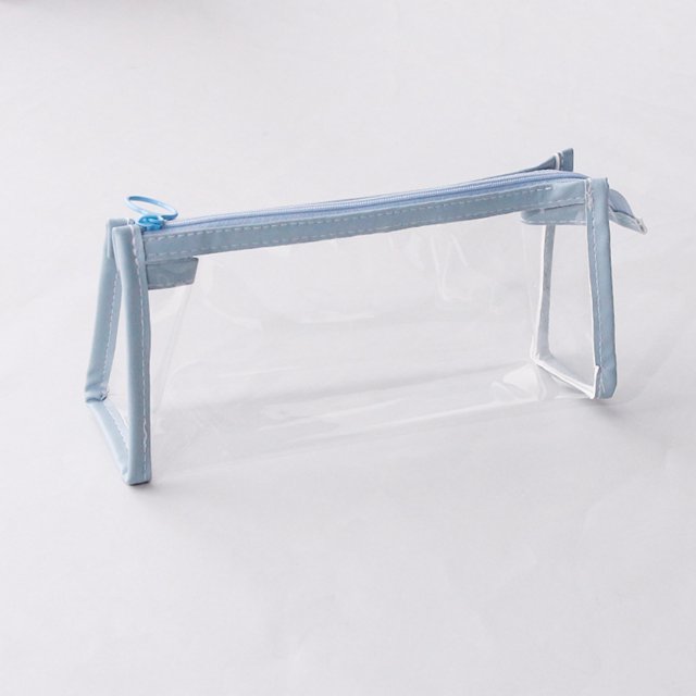 Bolsas de cosméticos impermeables transparentes, estuche para lápices con cremallera, estuche portátil para artículos de tocador de viaje