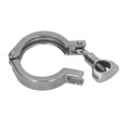 thumbnail image 1 of Hose Tri Clamp, Stainless Steel Triple Clamp Fixture with Wing Nut for Hose Pipe Connection, 1 of 7