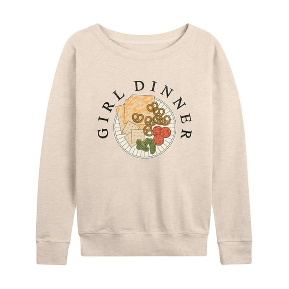 Instant Message - Girl Dinner Charcuterie - Women's Lightweight French Terry Long Sleeve Shirt
