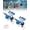 Blue-2PCS, variant on Outdoor Hanging Solar Bee Light Waterproof Bumble Bee Lantern Metal Bug Firefly Lamp with Bouncy Spring Glow up Fairy Lights for Garden Decor Housewarming Gift Backyard Tree Decoration(Gold-2PCS)