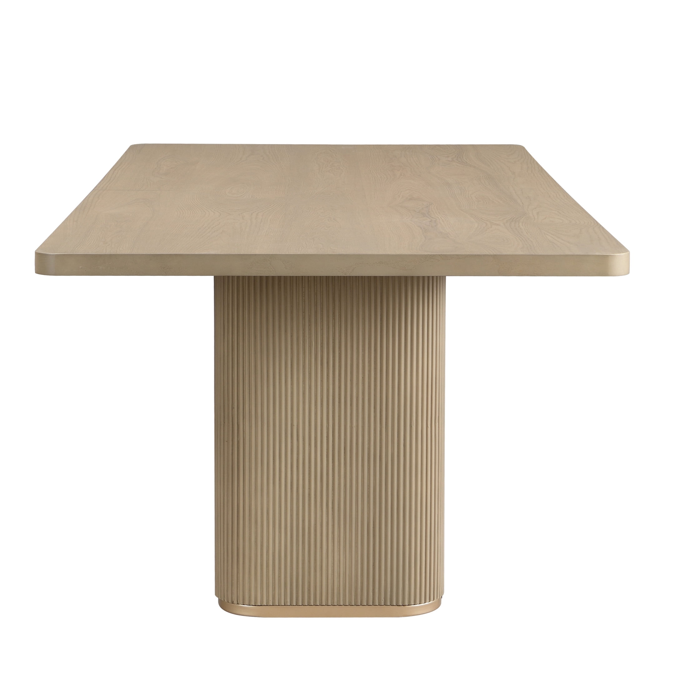 Christopher Knight Home 84" Rectangular Wood Dining Table for 6-8 people with Solid Pillar Base, Natural
