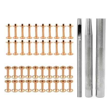 

TINYSOME Copper/ Brass Riveting Double Cap Rivets Tubular Metal Studs with Punch Pliers for Clothing Decorative 0.55/0.75Inch