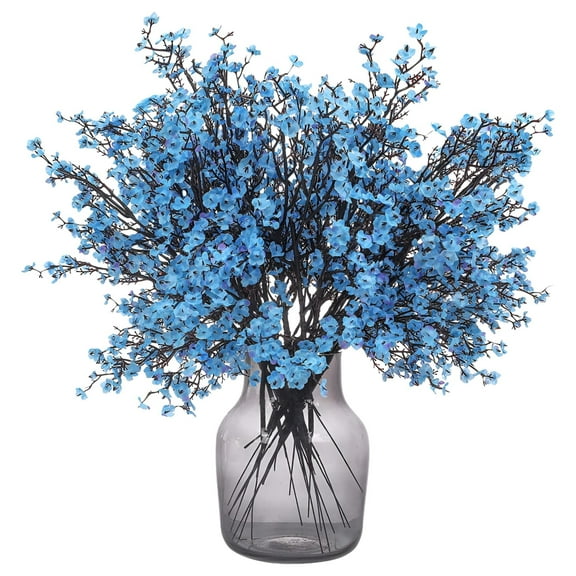 6 Pcs Fall Faux Flowers Fake Babys Breath Flower Bulk Artificial Gypsophila Bouquet Silk Floral Arrangements Centerpieces for Home Kitchen Bedroom Festival Wedding Party Decor