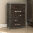 thumbnail image 6 of Benjara Bery 54 Inch Tall Dresser Chest, 5 Drawers, Metal Handles, Dark Brown, 6 of 6