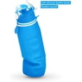 thumbnail image 3 of Botella de agua plegable de 1 litro, portátil, grande, taza de viaje, reutilizable, botella deportiva (1L azul), 3 of 5