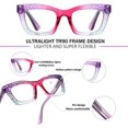 thumbnail image 3 of GFDYREE 3 pack Oprah style Spring hinge Readers Blue Light Blocking Computer Square Reading Glasses for Women Men, 3 of 6