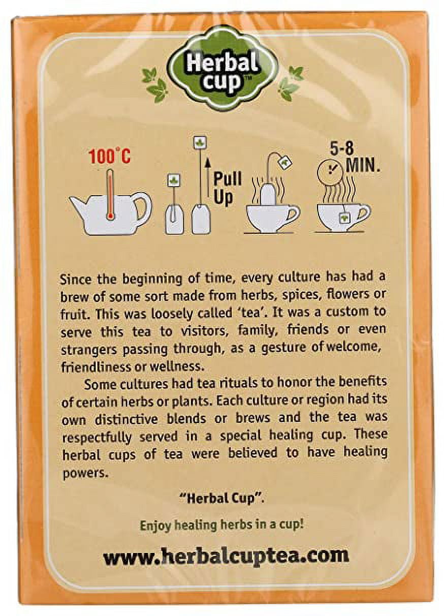 HERBAL CUP TURMERIC GINGER & BLACK PEPPER TEA - 16 Tea Bags ORGANIC Pack of 6