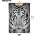 thumbnail image 2 of FMSHPON White TigerBeautiful Blue Eyes Clipboard Hardboard Wood Nursing Clip Board and Pull for Standard A4 Letter 13x9 inches, 2 of 7