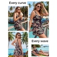 thumbnail image 6 of Wantdo Women's Plus Size Swimdress One-Piece Bathing Suit Swim Dress Tummy Control Shale Flower 18/20 Plus, 6 of 8