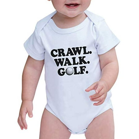 

7 ate 9 Apparel Kids Crawl Walk Golf Onepiece White