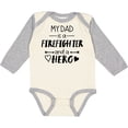 thumbnail image 3 of Inktastic My Dad is a Firefighter and a Hero Boys or Girls Long Sleeve Baby Bodysuit, 3 of 5