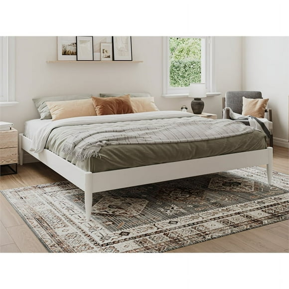 AFI Pasadena 14" King Basic Platform Bed Frame in White