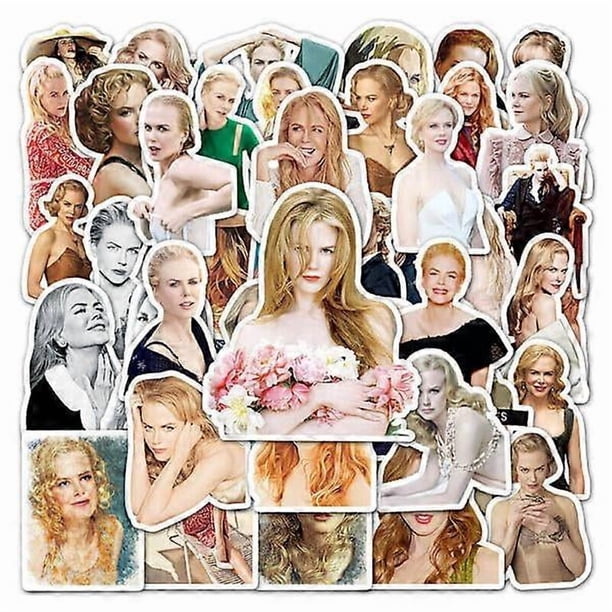 50 Nicole Kidman Movie Star Celebrity Stickers Protrait Scrapbook Graffiti Phone